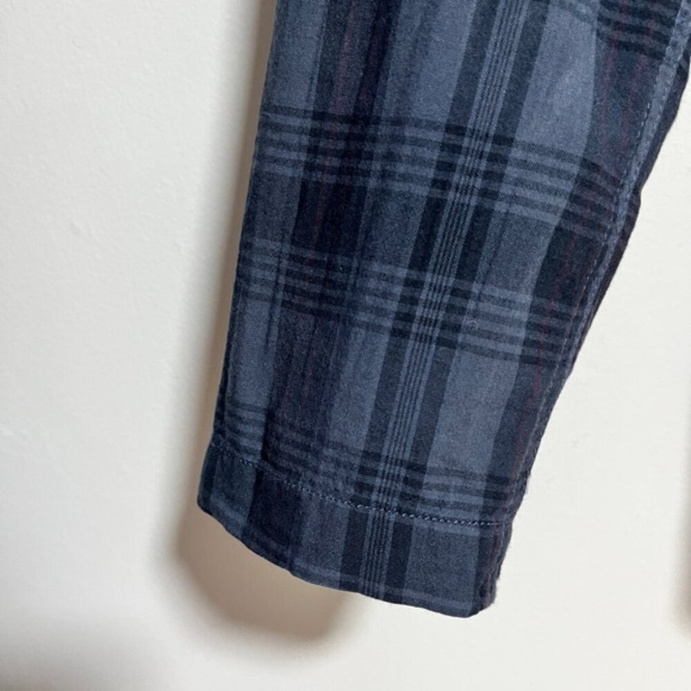 Alex Mill Plaid Blazer Jacket L – Navy Gray Cotton Workwear Style - Picture 6 of 10